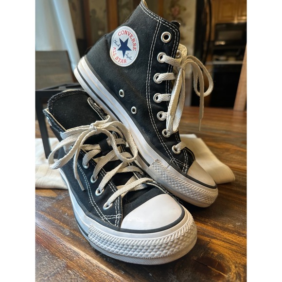 Converse Other - Converse Chuck Taylor All Star High Top Sneakers Black White Canvas Men 5 or W 7